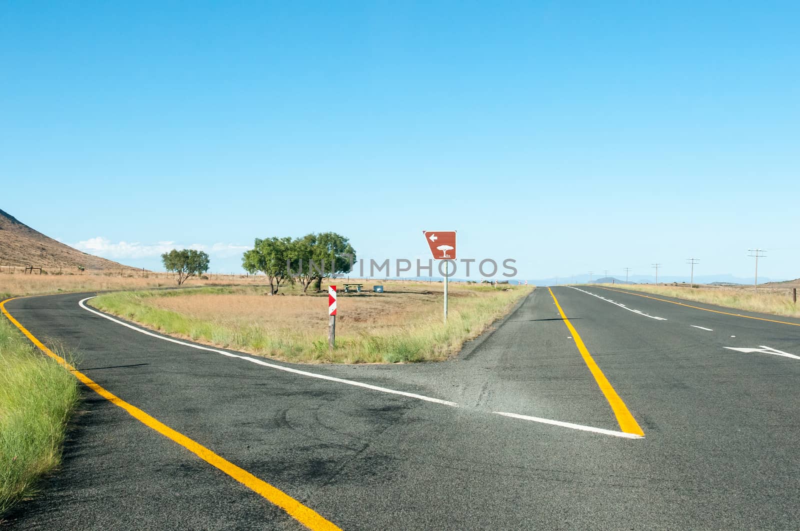 Shady resting place next to the N9 main road between Graaff Reinet and Middelburg in the Eastern Cape Province of South Africa