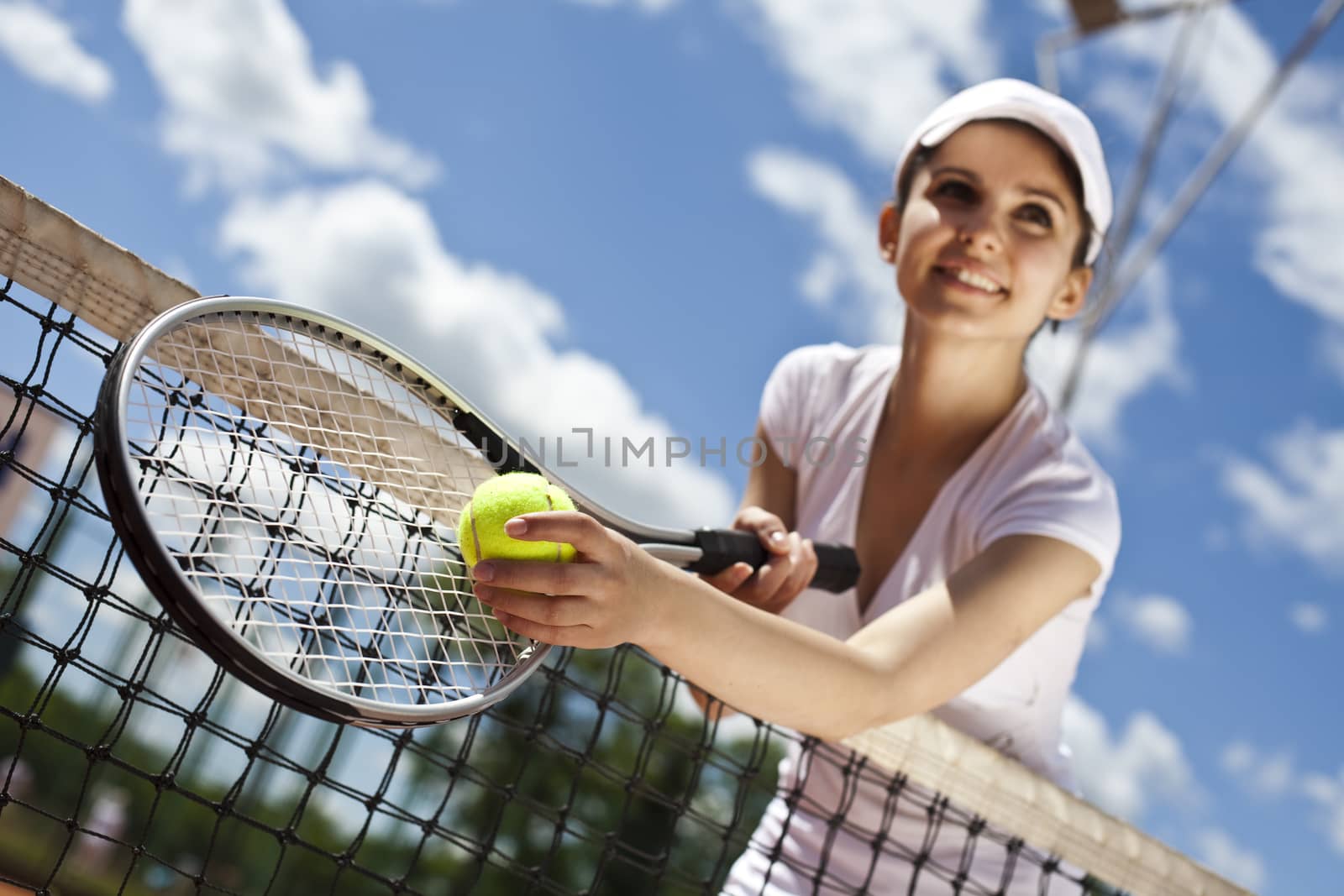 Tennis player, natural colorful tone