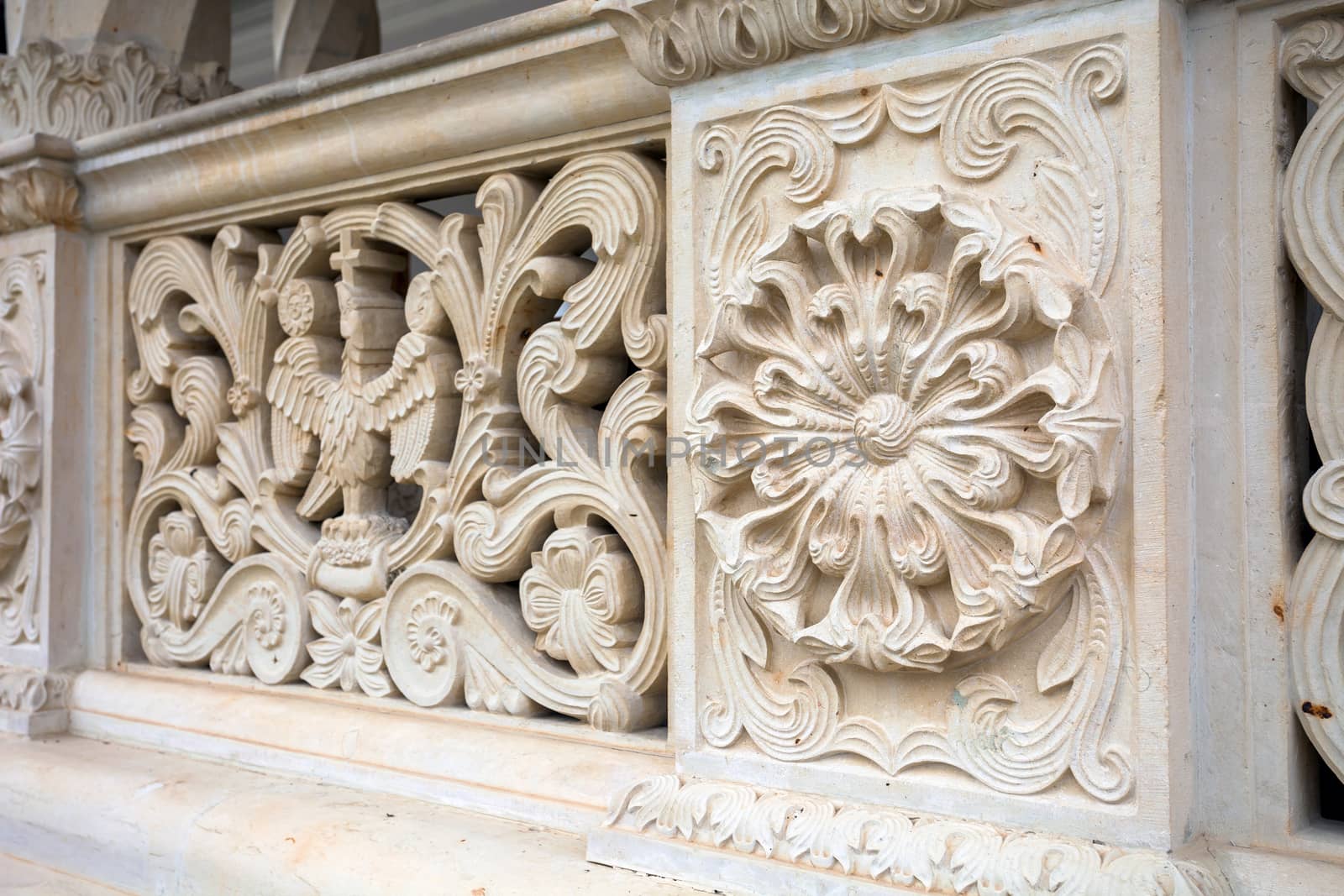 Architectural railing detail from Sambata de Sus Monastery in Transylvania, Romania
