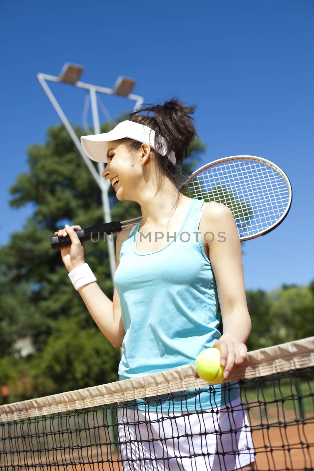 Girl Playing Tennis, natural colorful tone by JanPietruszka