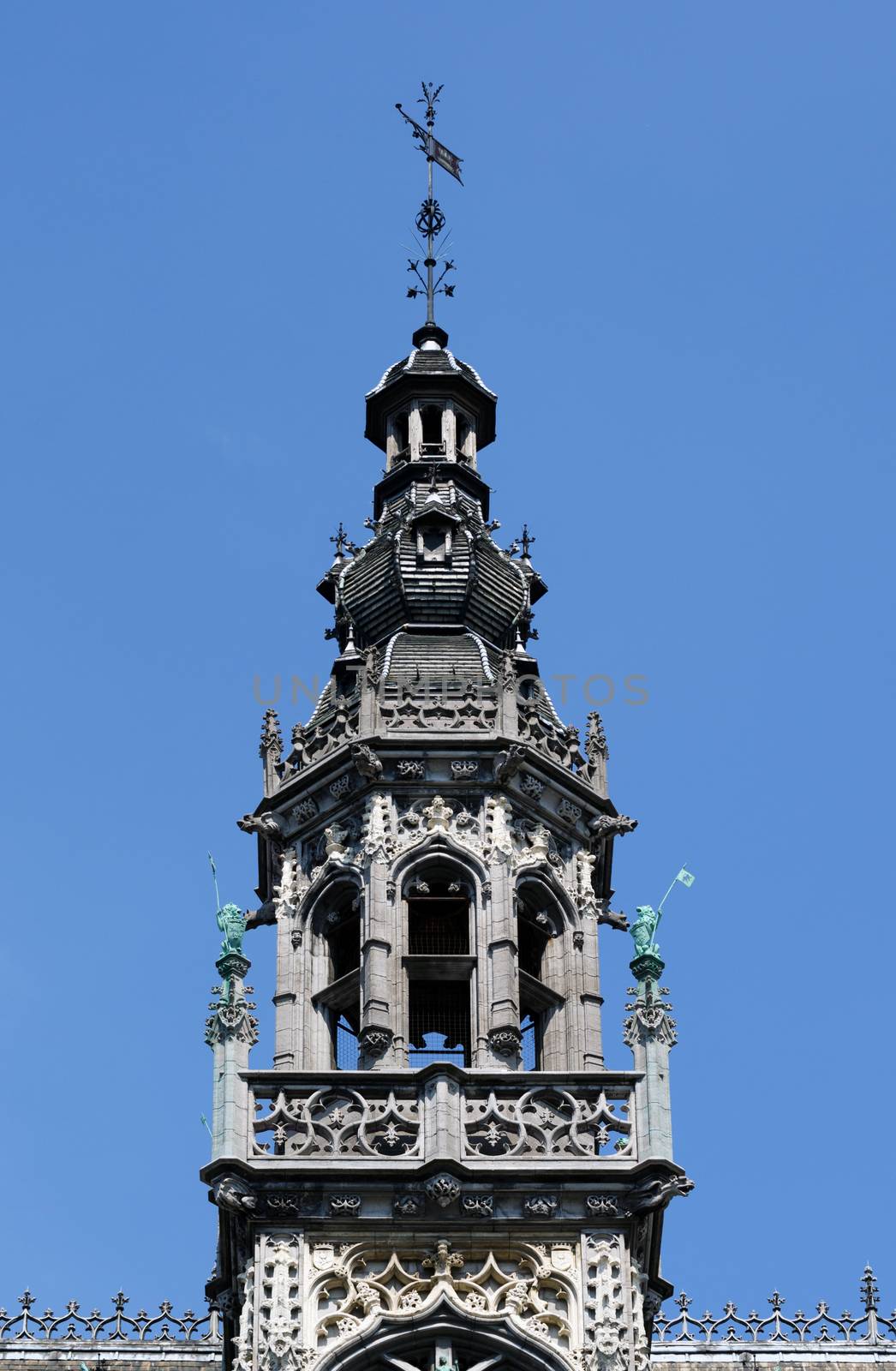 Detail of Maison du Roi (The King's House or Het Broodhuis) Located on Grand Place in Brussels, Belgium.