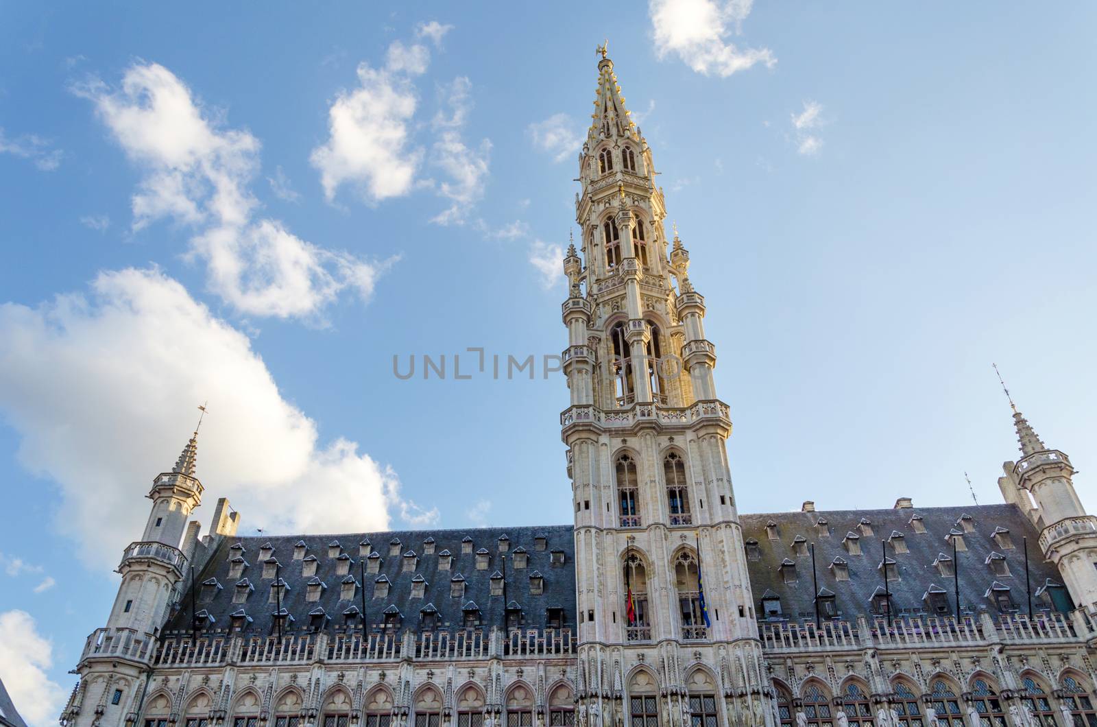 Town hall in Grand place, Brussels. by siraanamwong