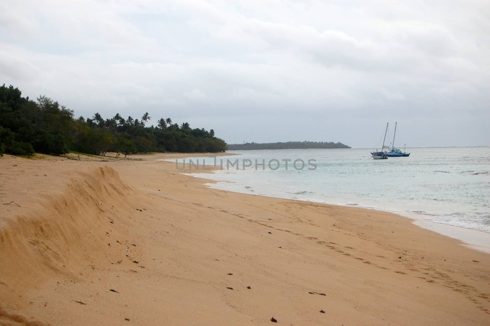 Yachts near coast at South Pacific, Tonga by danemo