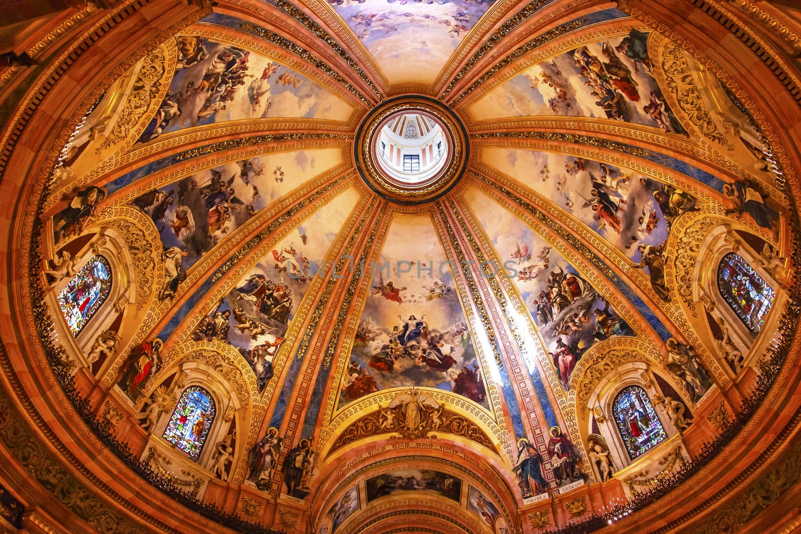 Dome Stained Glass San Francisco el Grande Royal Basilica Madrid by bill_perry