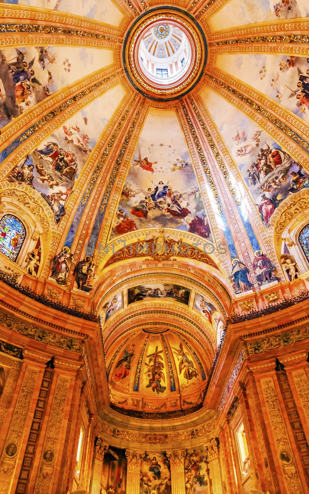 Dome Stained Glass San Francisco el Grande Royal Basilica Madrid by bill_perry