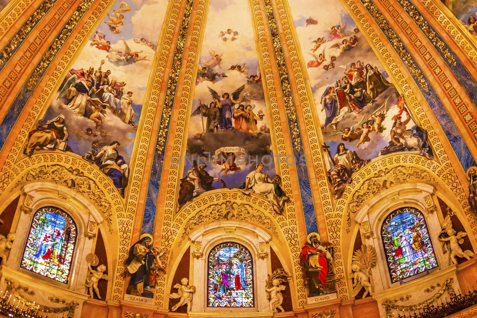 Dome Stained Glass San Francisco el Grande Royal Basilica Madrid by bill_perry