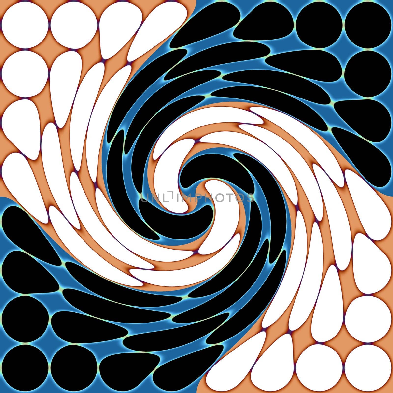 Digital computer graphic - decorative baclground with abstraction spiral for design.