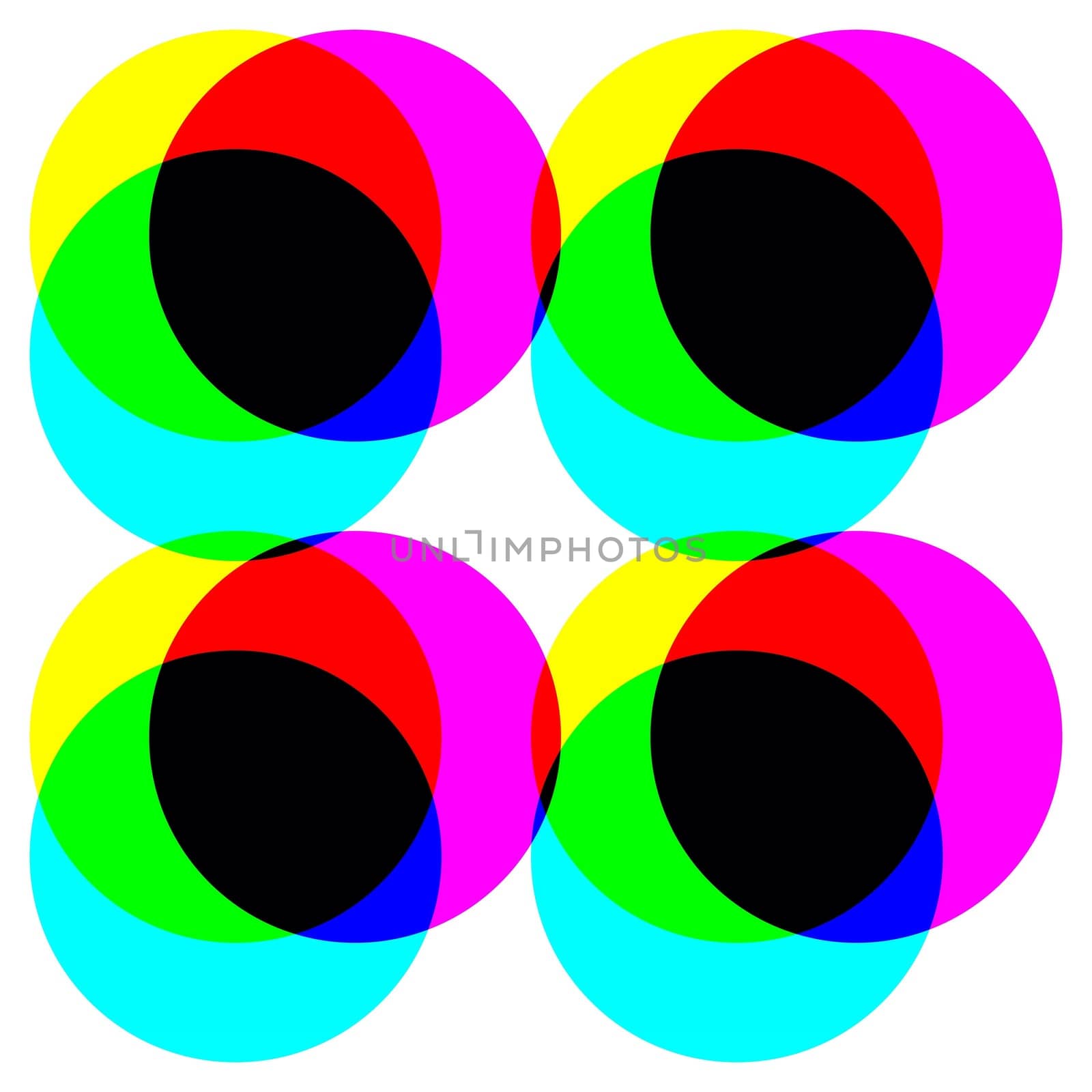 Digital computer graphic - abstraction background with a circles in a bright colors for design.