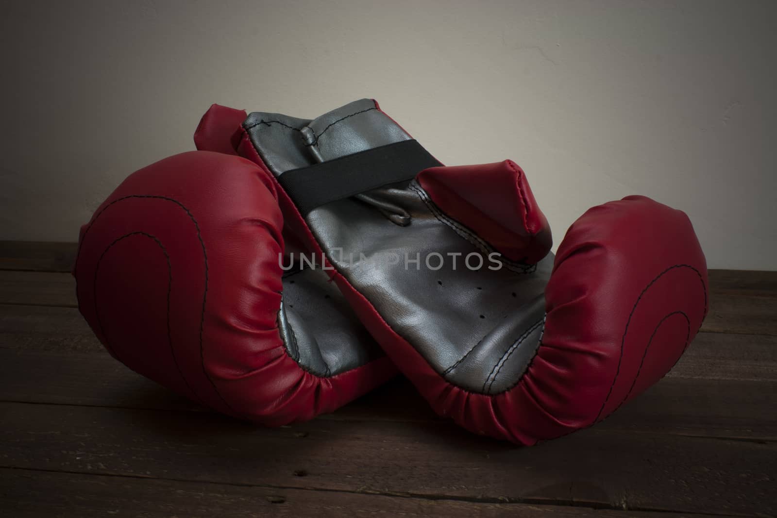 Red and silver boxing gloves  by christopherhall