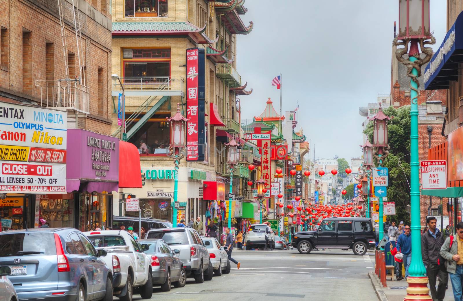 China town main street in San Francisco by AndreyKr