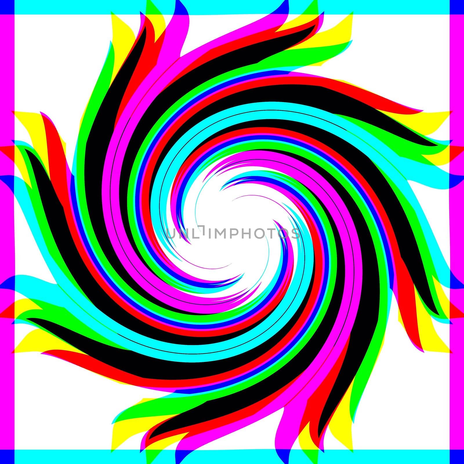 Digital computer graphic - decorative baclground with abstraction spiral for design.