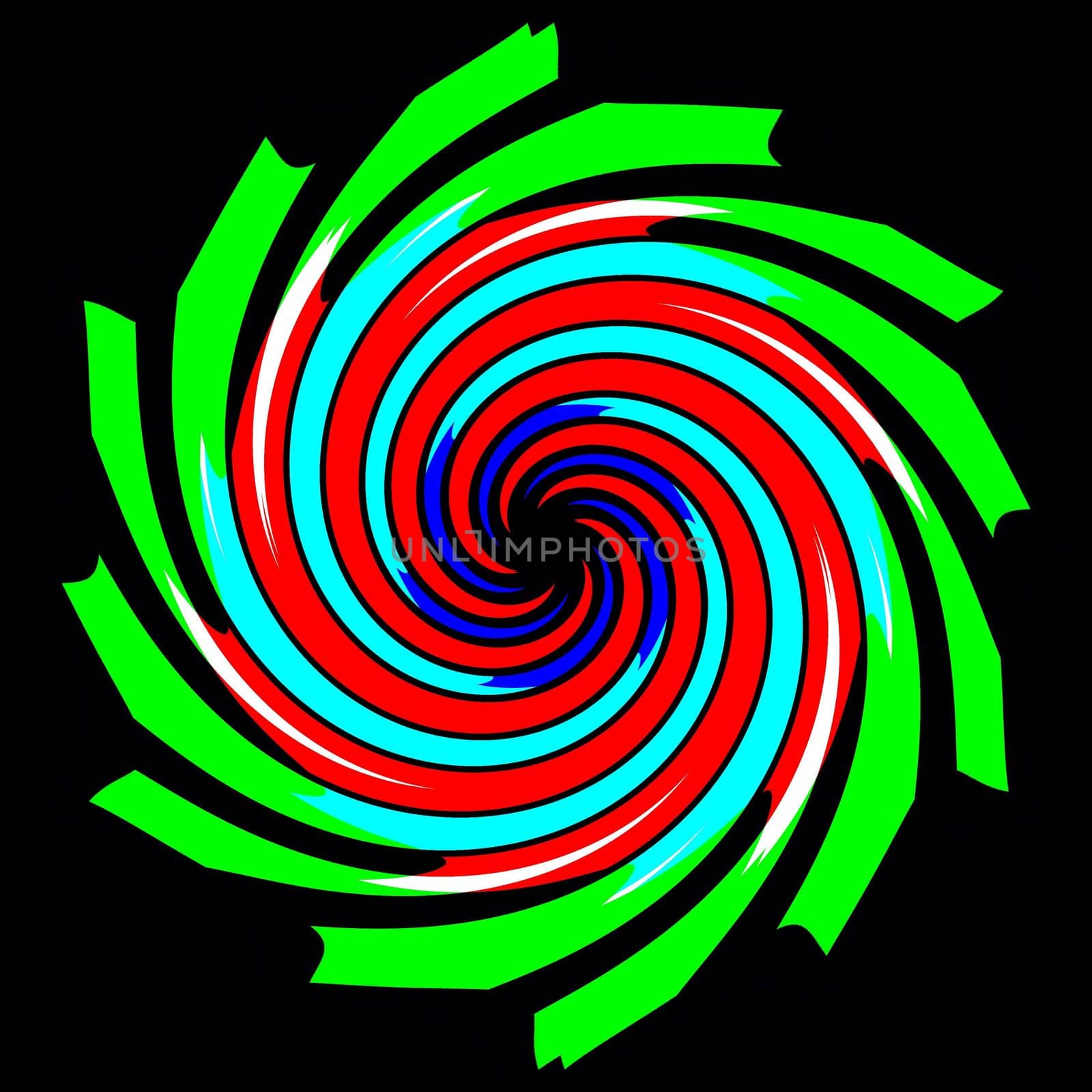 Digital computer graphic - decorative baclground with abstraction spiral for design.