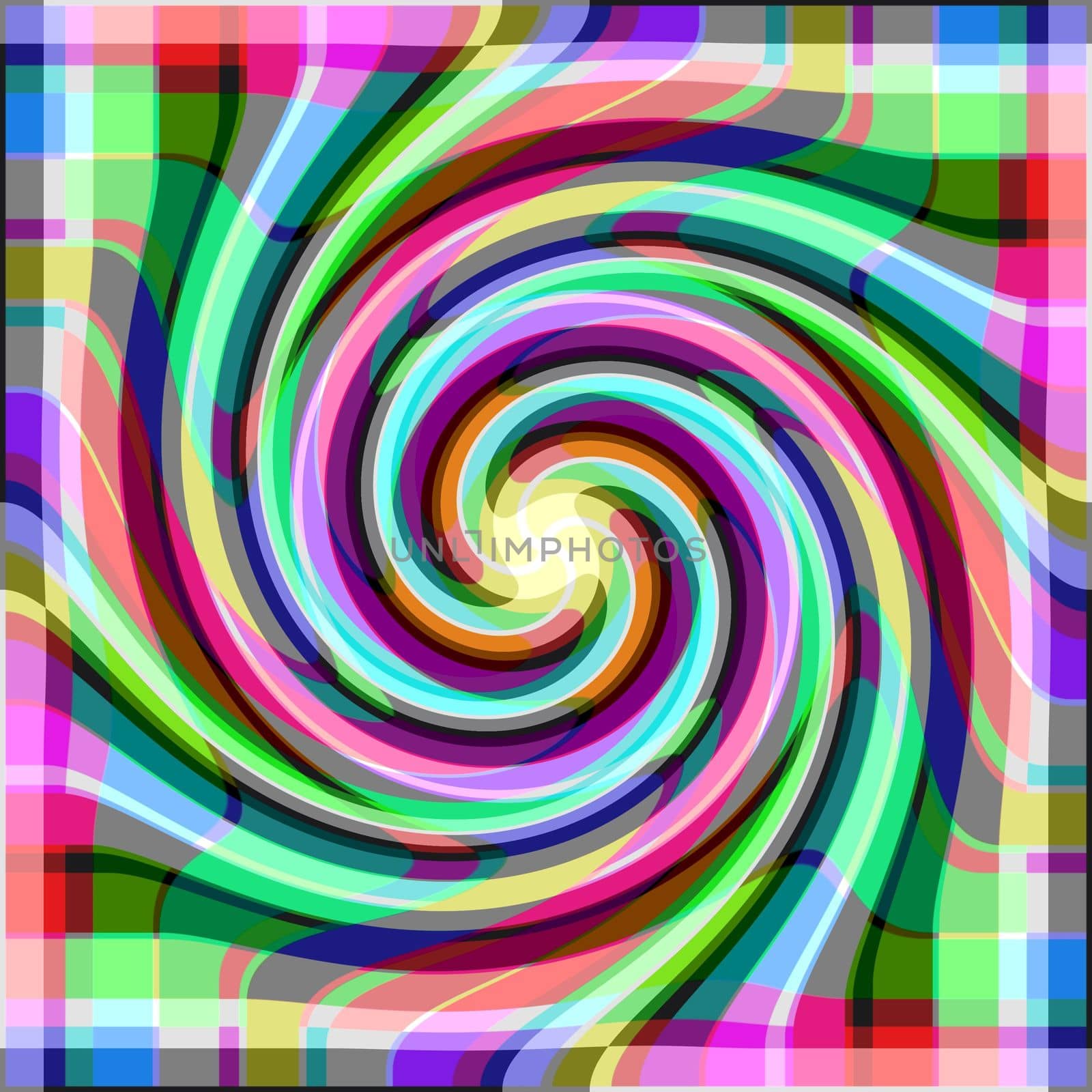 Digital computer graphic - decorative background with abstraction spiral for design.