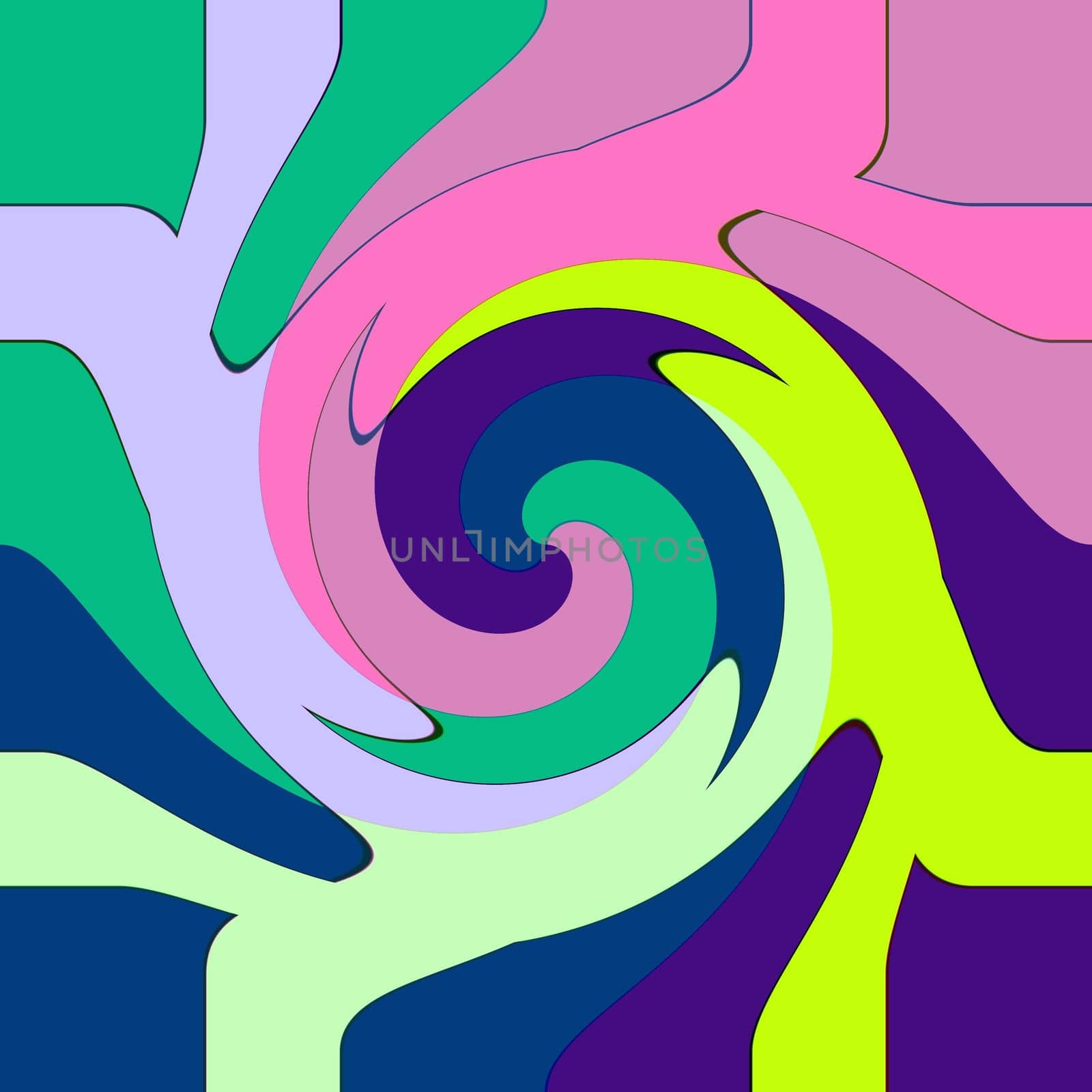 Digital computer graphic - decorative baclground with abstraction spiral for design.