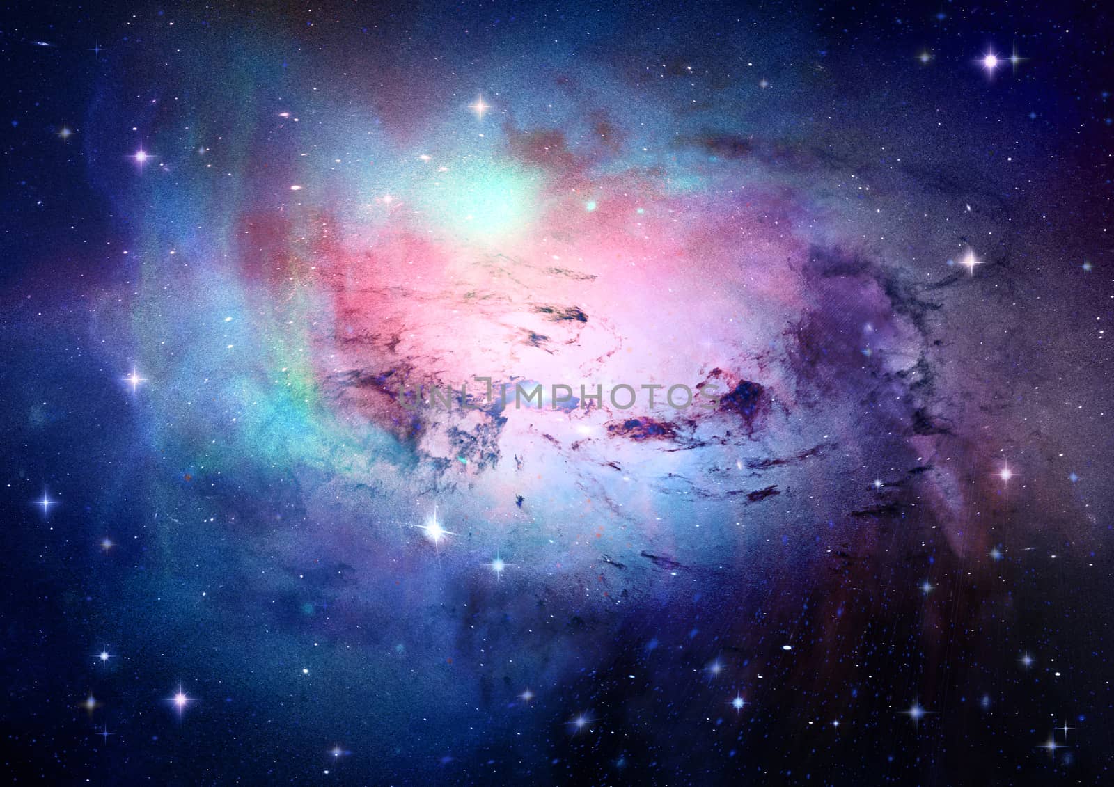 Far being shone nebula and star field against space. "Elements of this image furnished by NASA".