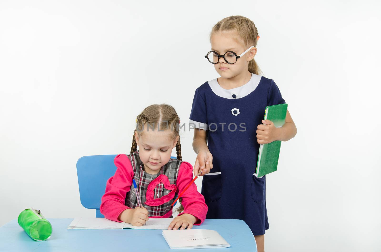 Girl teacher supervises the job apprentice by Madhourse