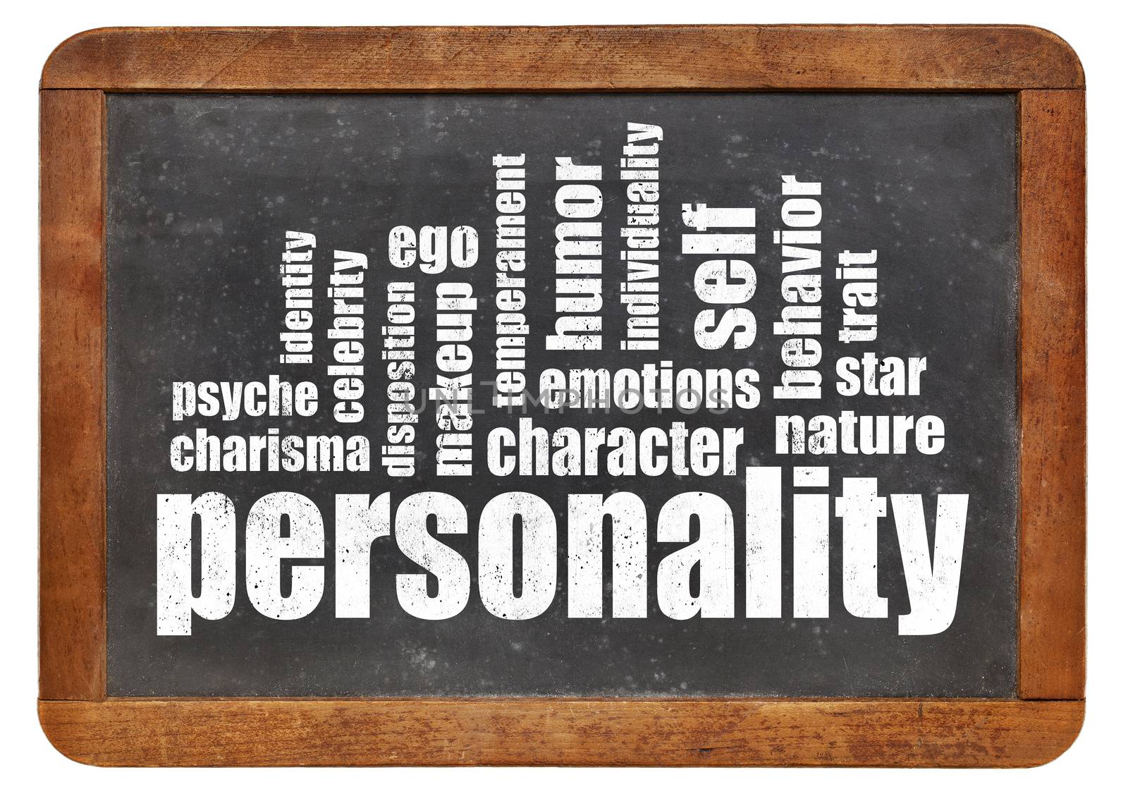 personality word cloud on blackboard by PixelsAway