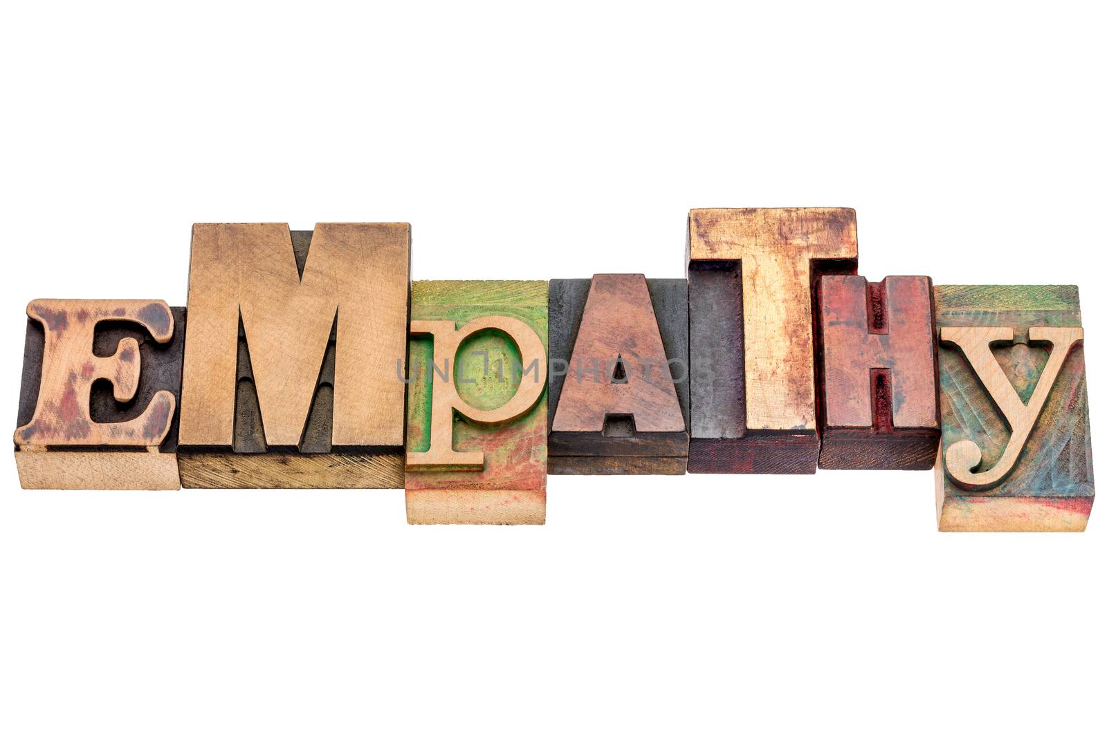 empathy word abstract in wood type by PixelsAway