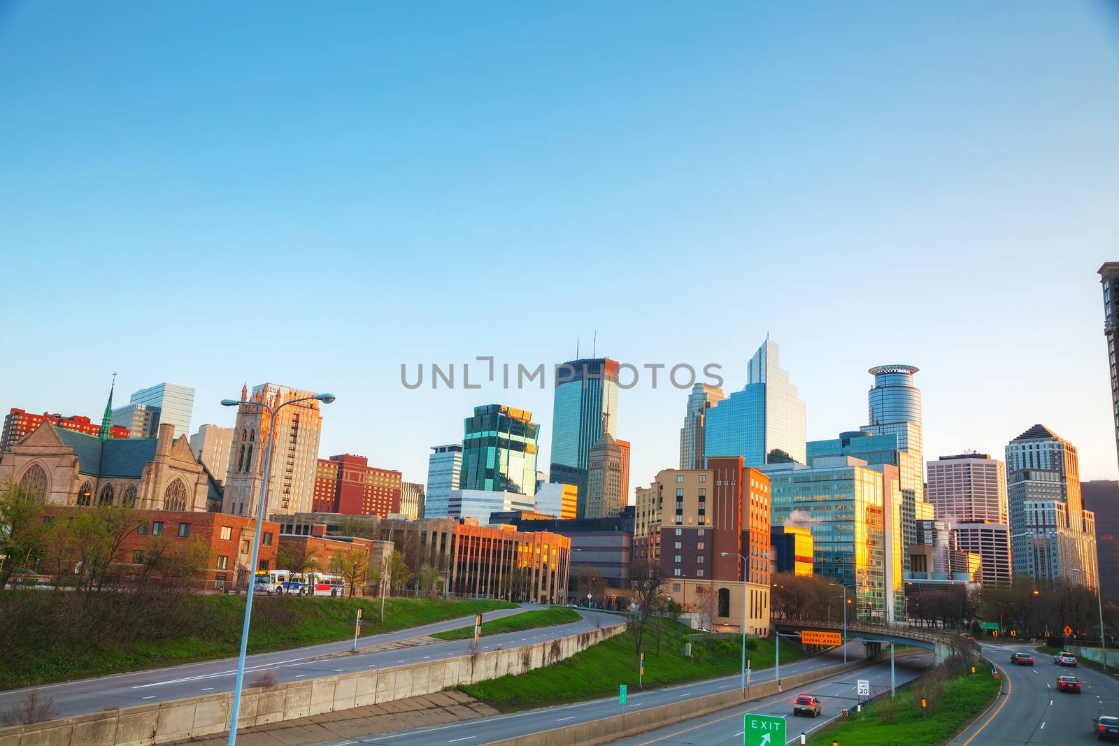 Downtown Minneapolis, Minnesota in the morning