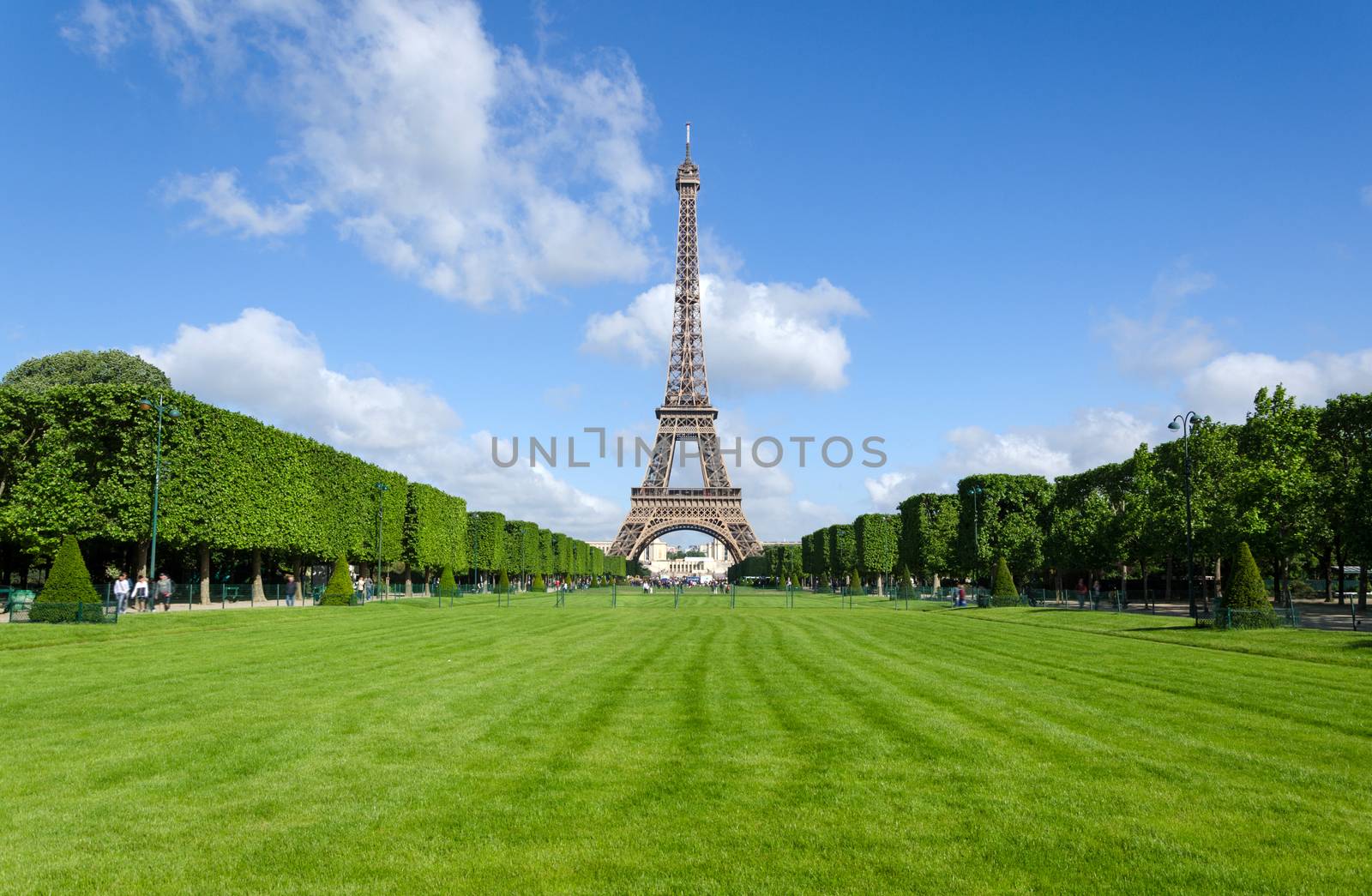 Eiffel Tower at morning in Paris, France.