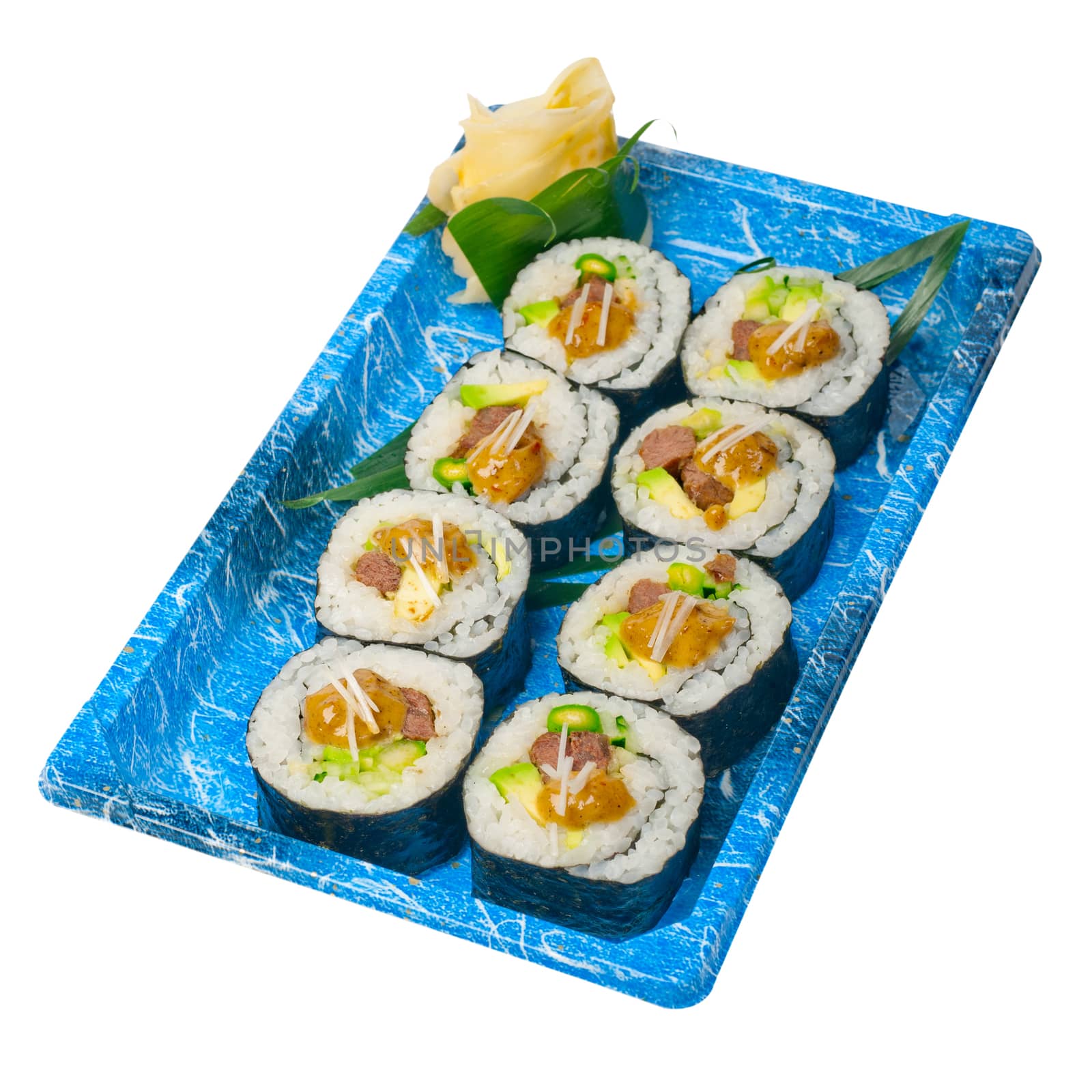 take away sushi express on plastic tray  by keko64