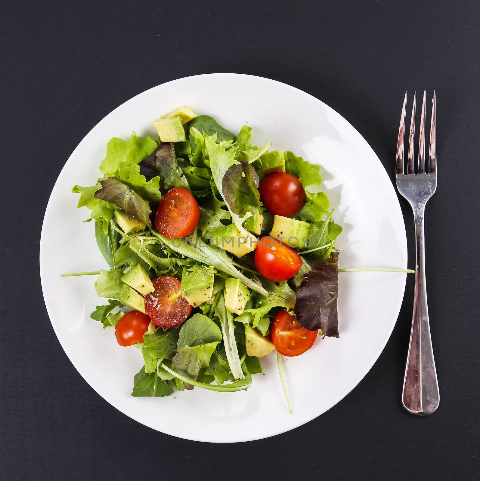 Delicious salad on the table