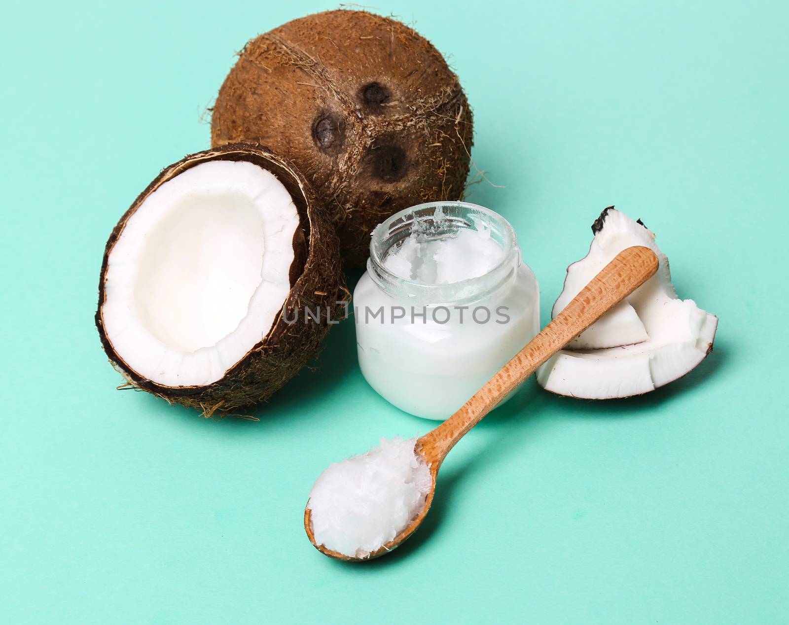 Drink. Coconut on the table