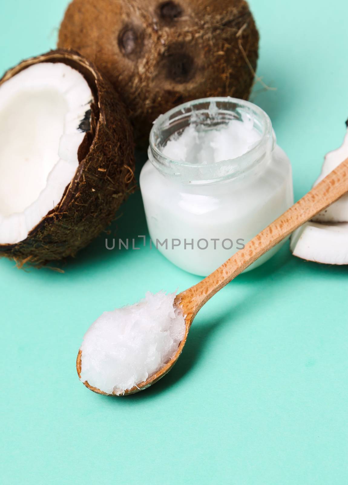 Drink. Coconut on the table