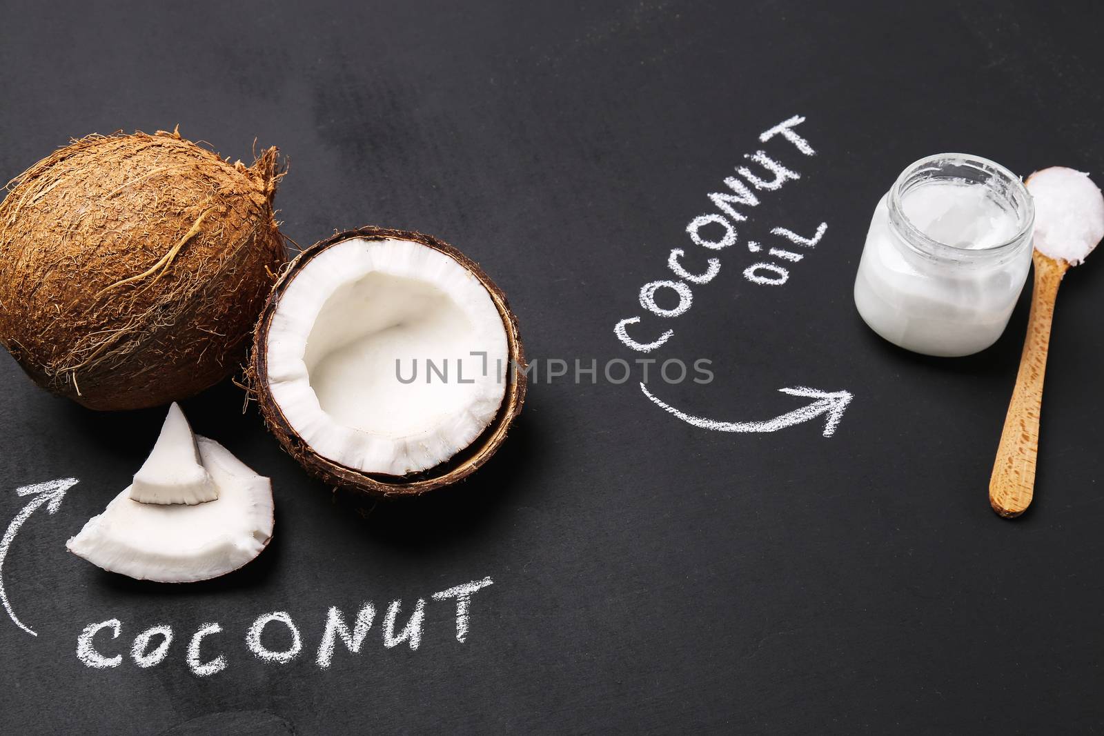 Drink. Coconut on the table