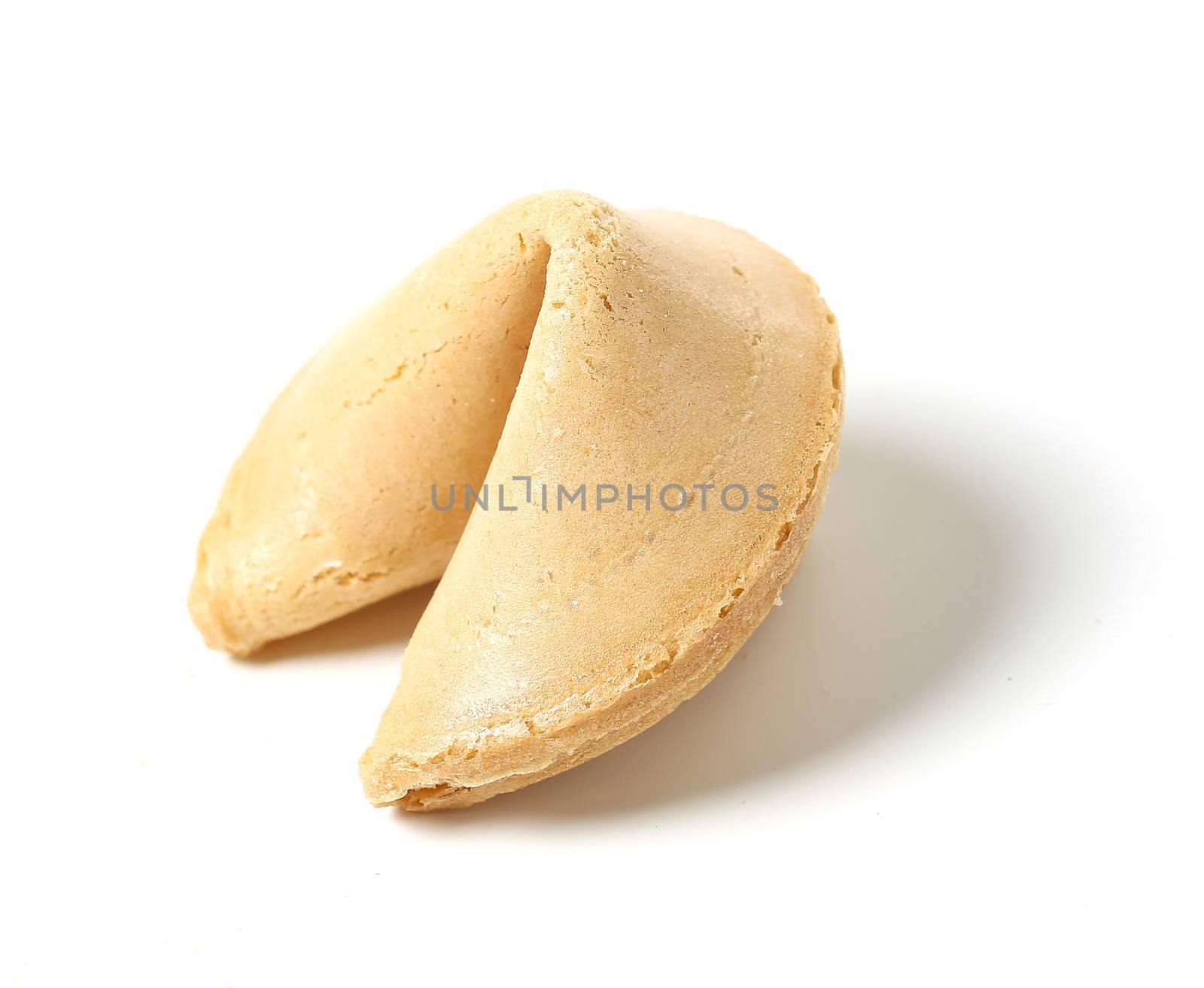 Fortune cookie on a white background