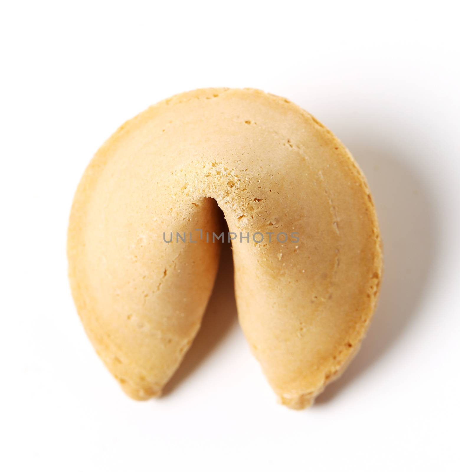 Fortune cookie on a white background