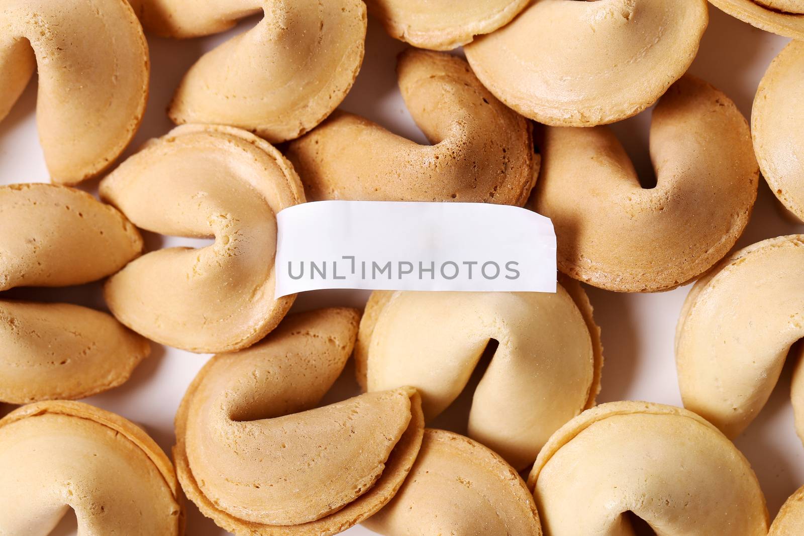 Fortune cookie on a white background