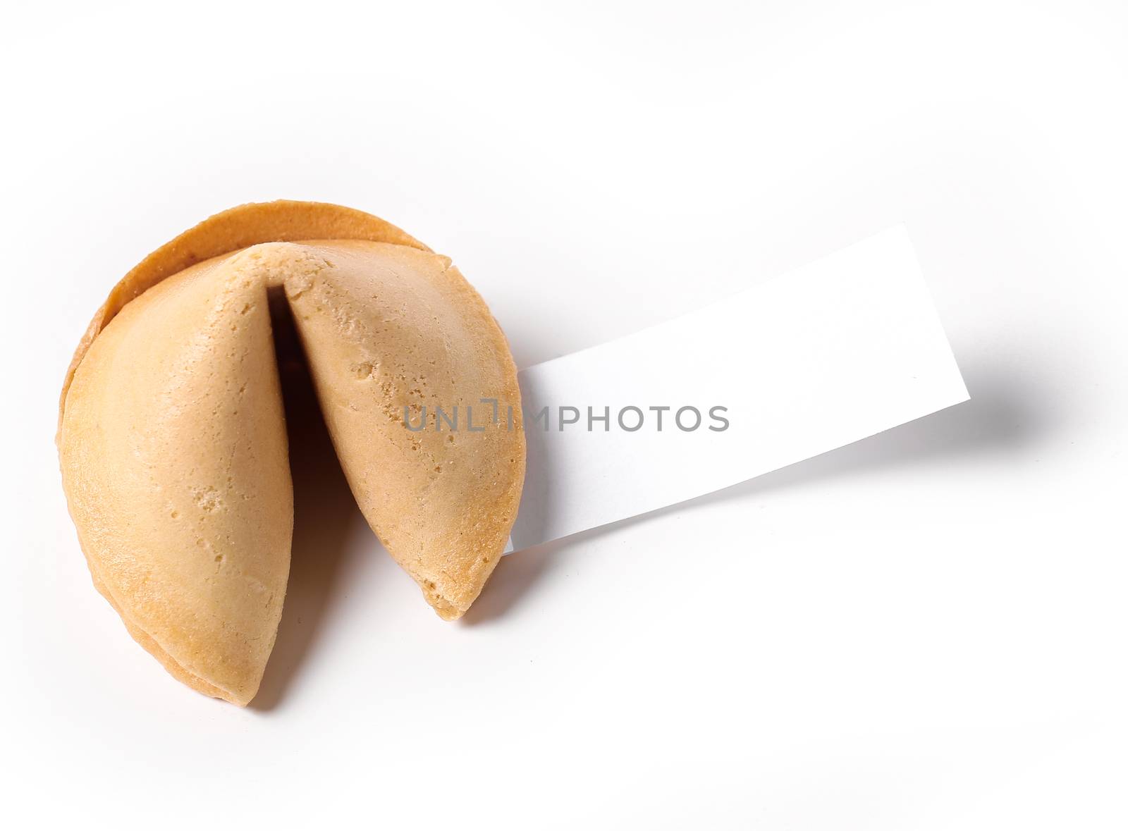 Fortune cookie on a white background