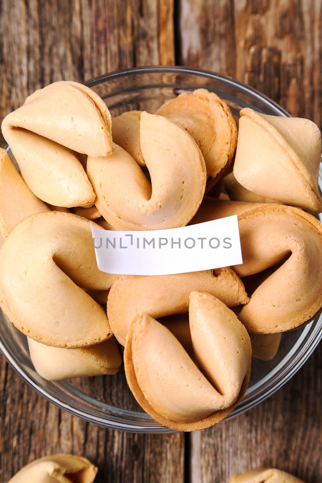 Fortune cookie on the table