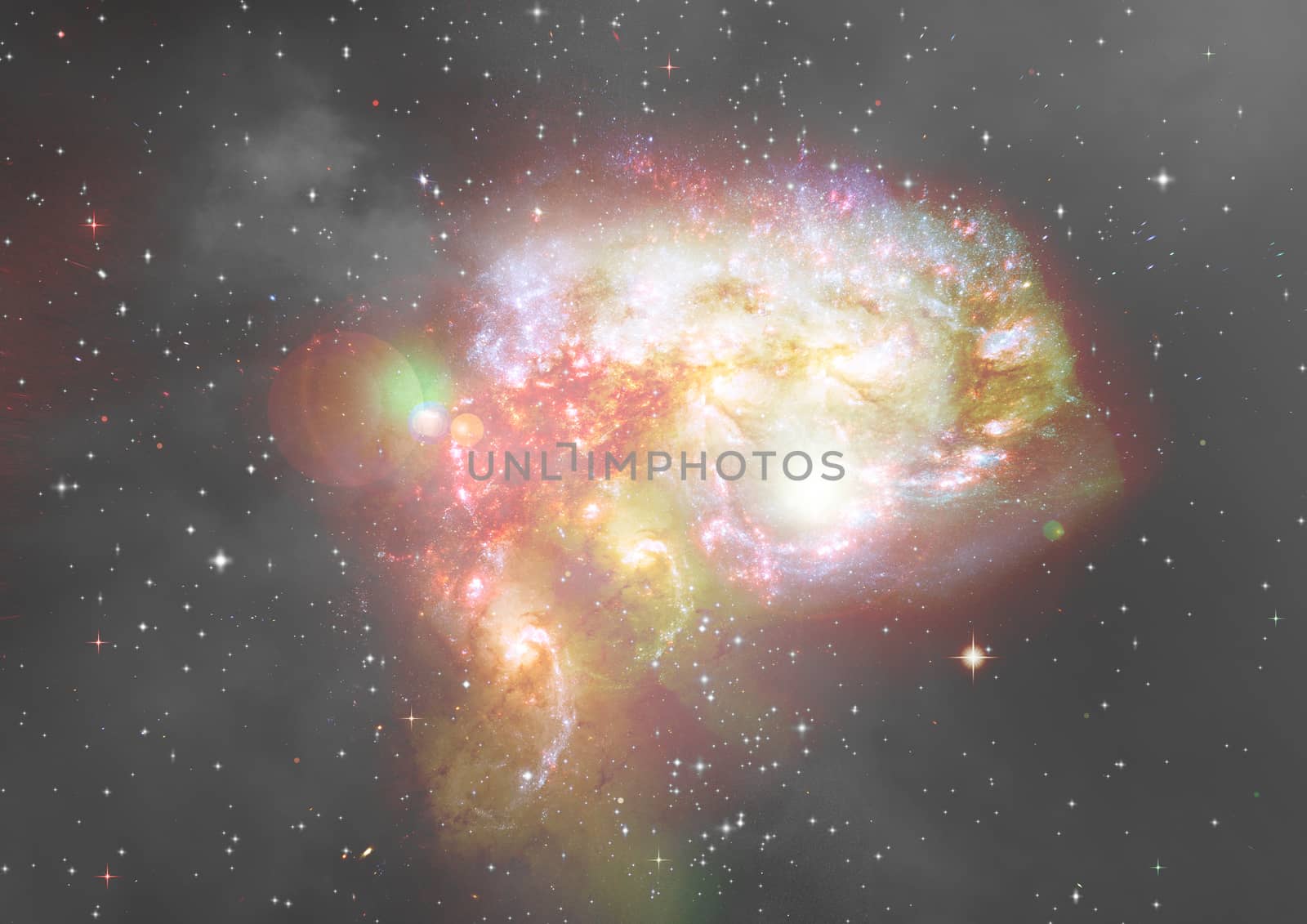 Far being shone nebula and star field against space. "Elements of this image furnished by NASA".