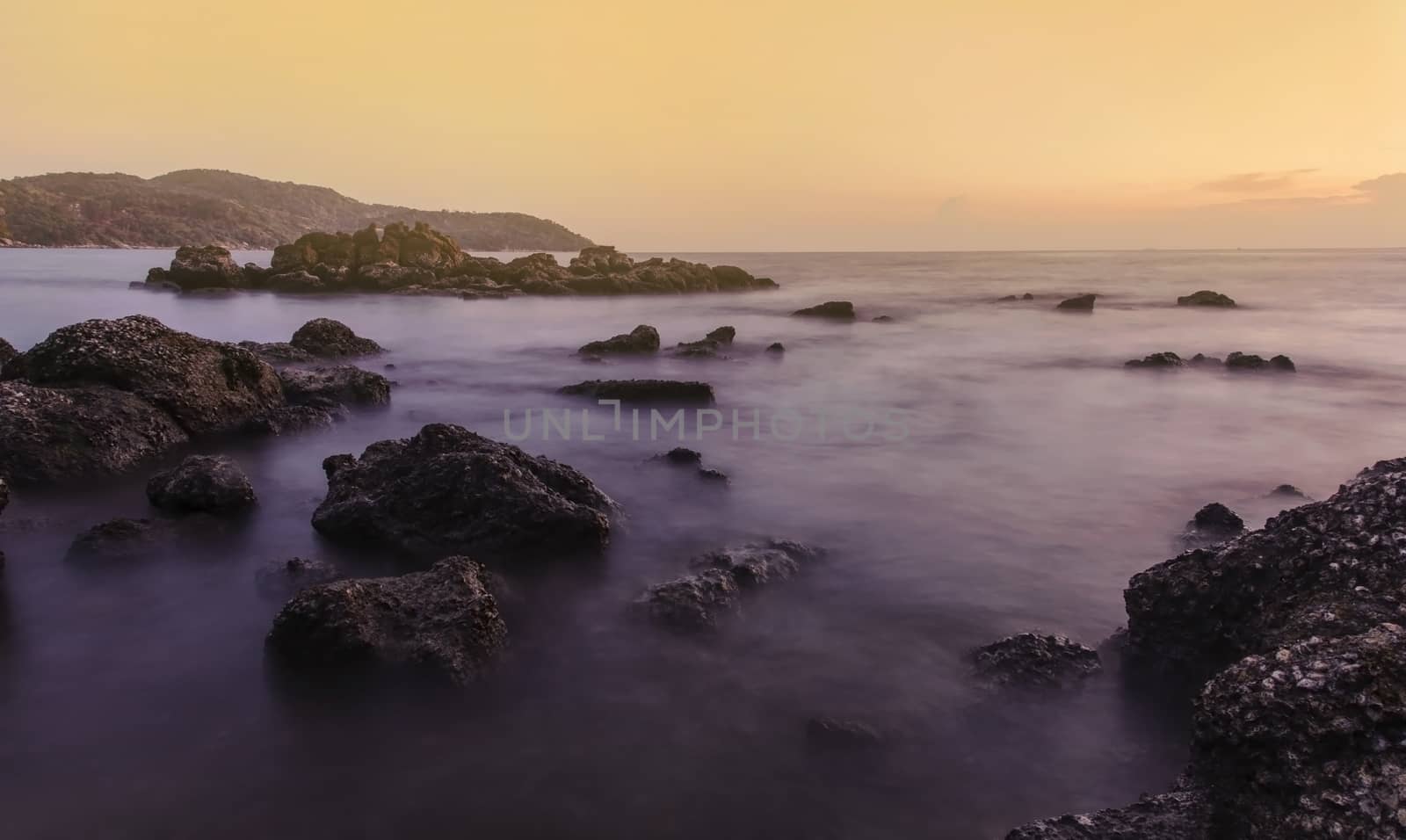 Seascape During Sunrise. Beautiful Natural Seascape,Kata Beach,  by jimbophoto
