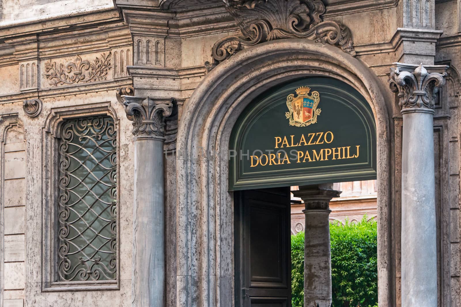 entrance of palace doria pamphilj