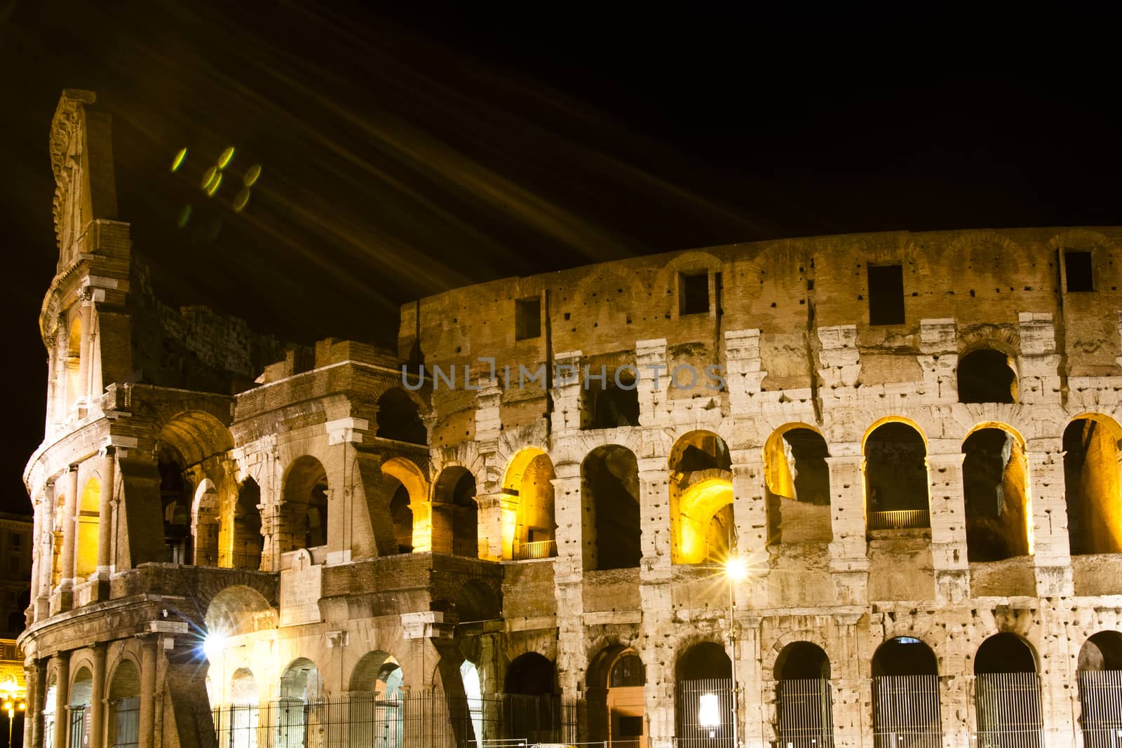 coliseum at night