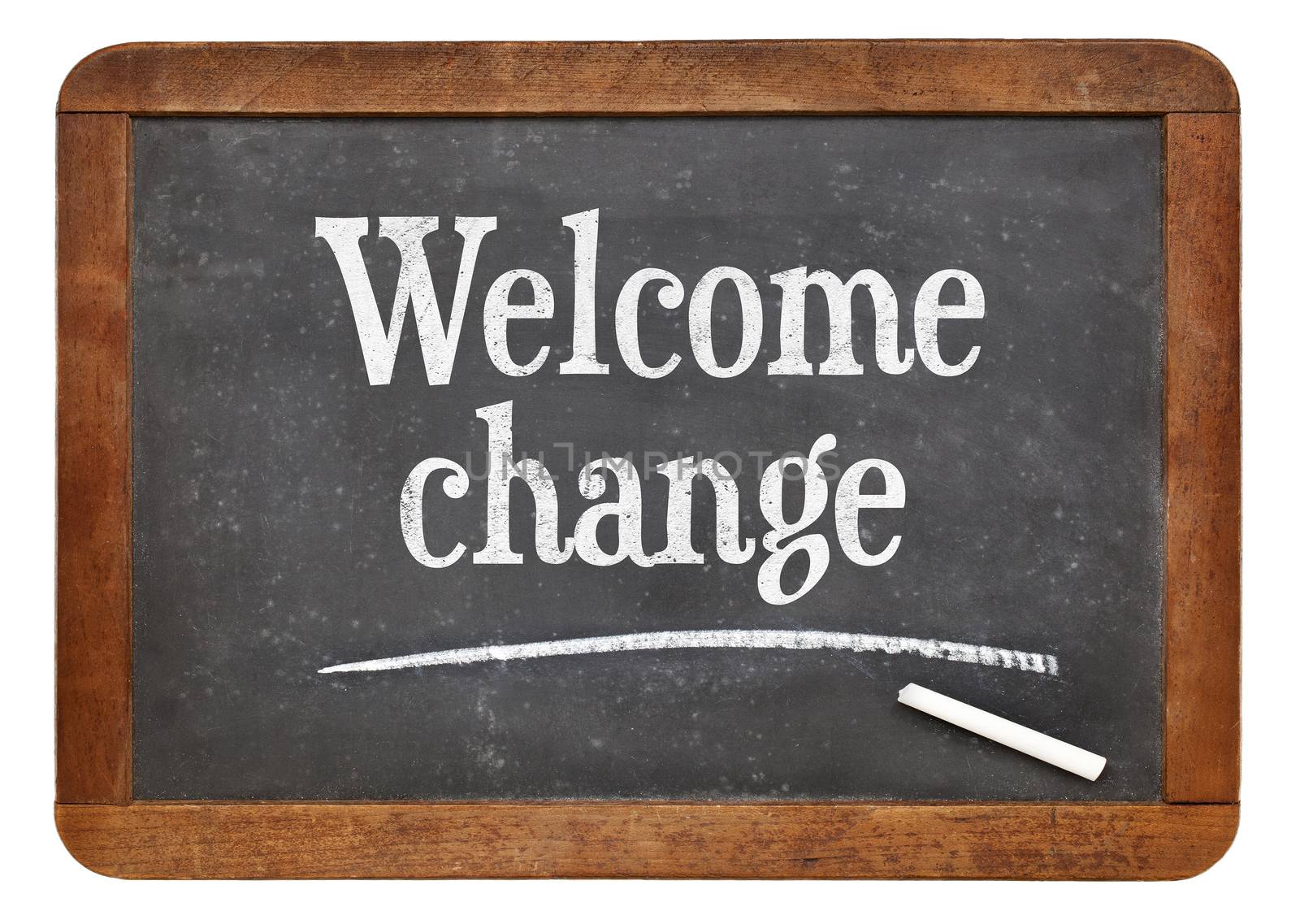 Welcome change phrase on blackboard by PixelsAway