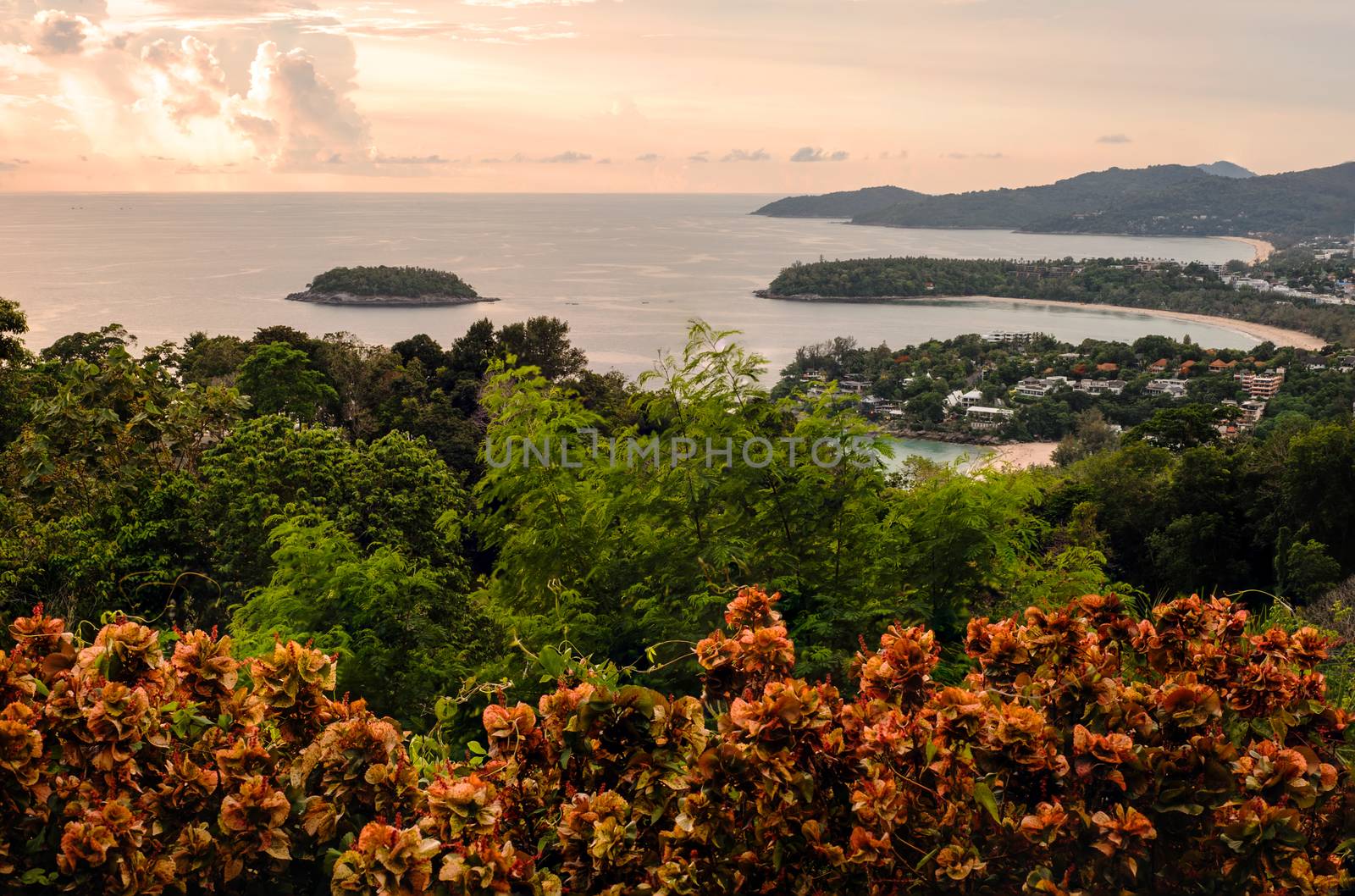 Three view point, beautiful morning glory on the kata beach, Phu by jimbophoto