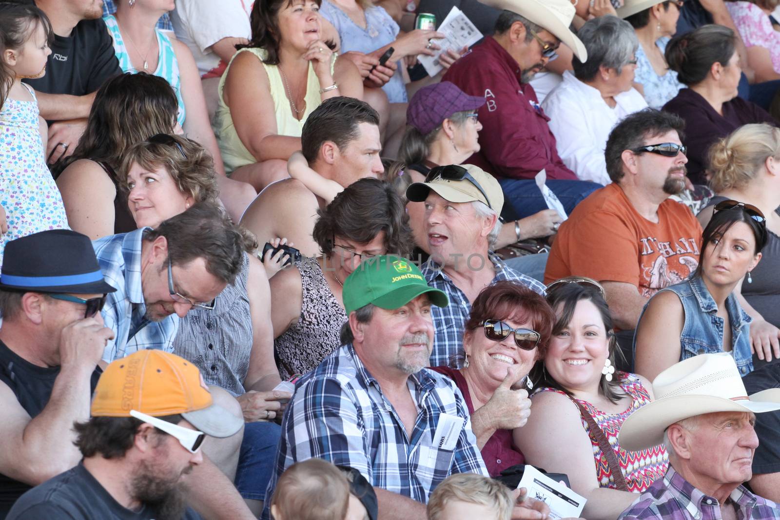 MERRITT, B.C. CANADA - May 30, 2015: Spectators at The 3rd Annual Ty Pozzobon Invitational PBR Event.