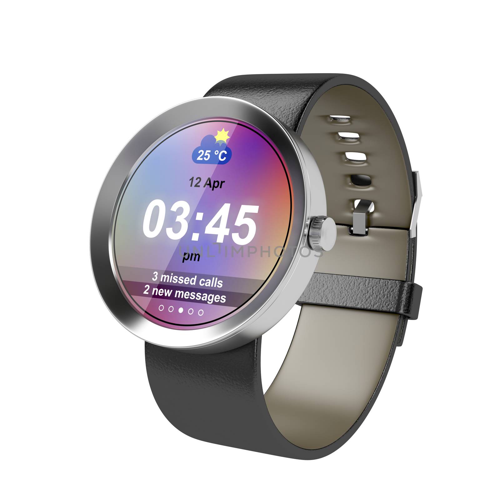 Silver smart watch by magraphics