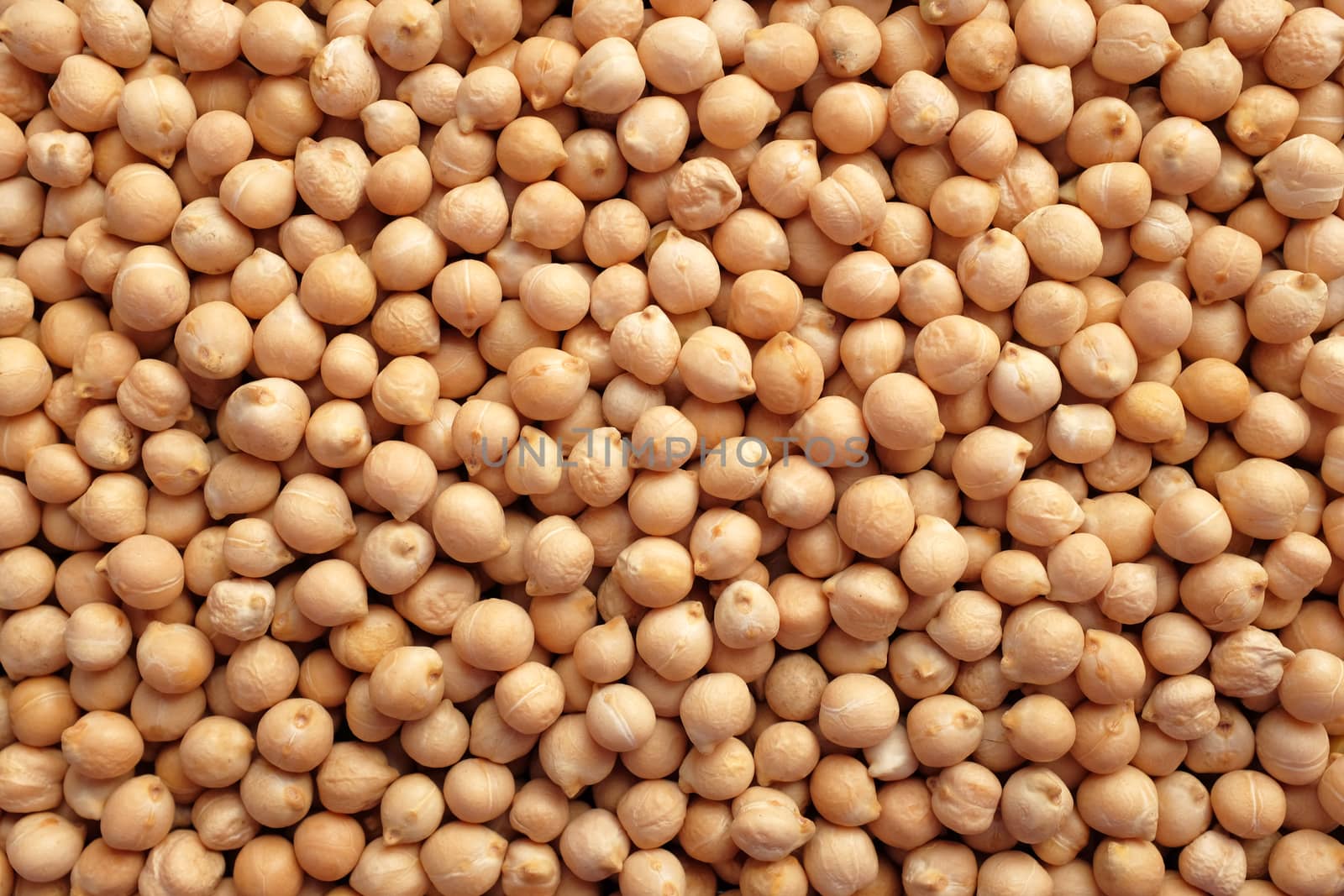 Dried chick peas as an abstract background texture