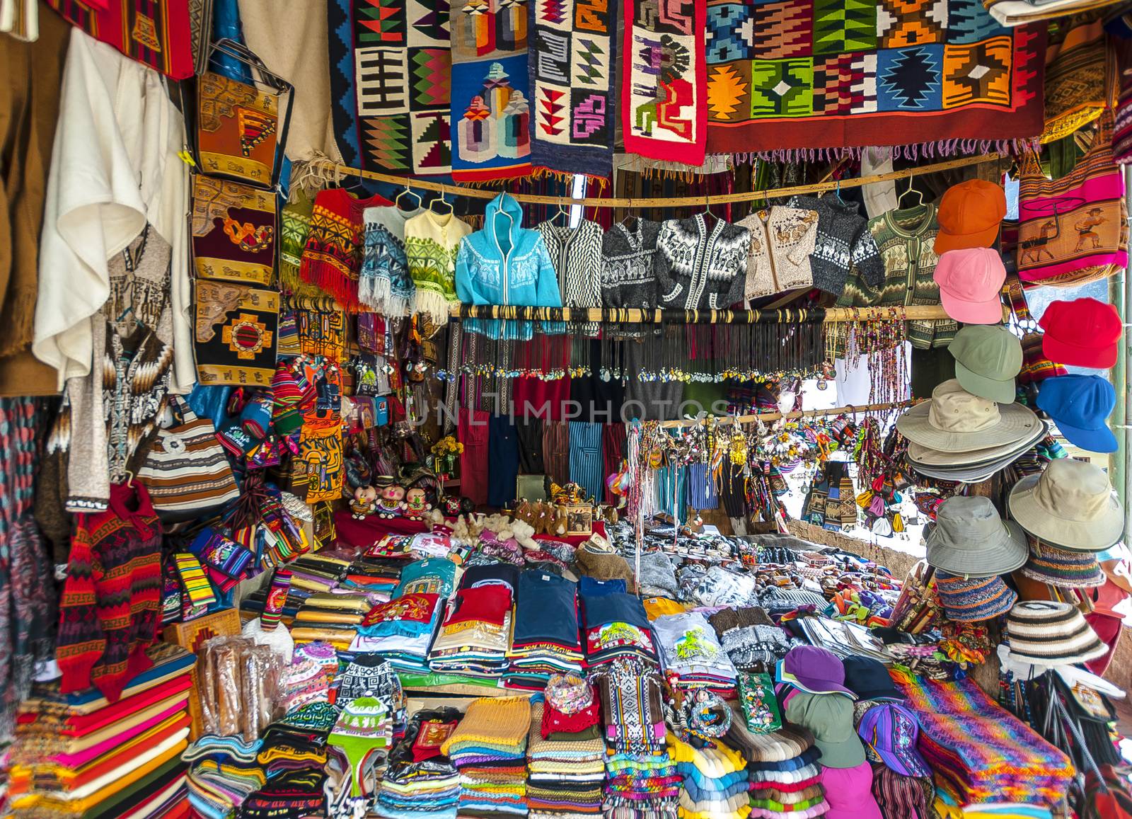 Traditional market in Peru in high altitude highlands