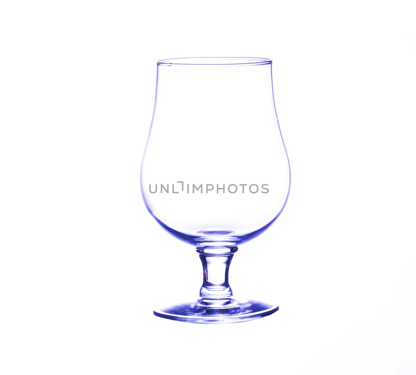 empty wine glass isolated