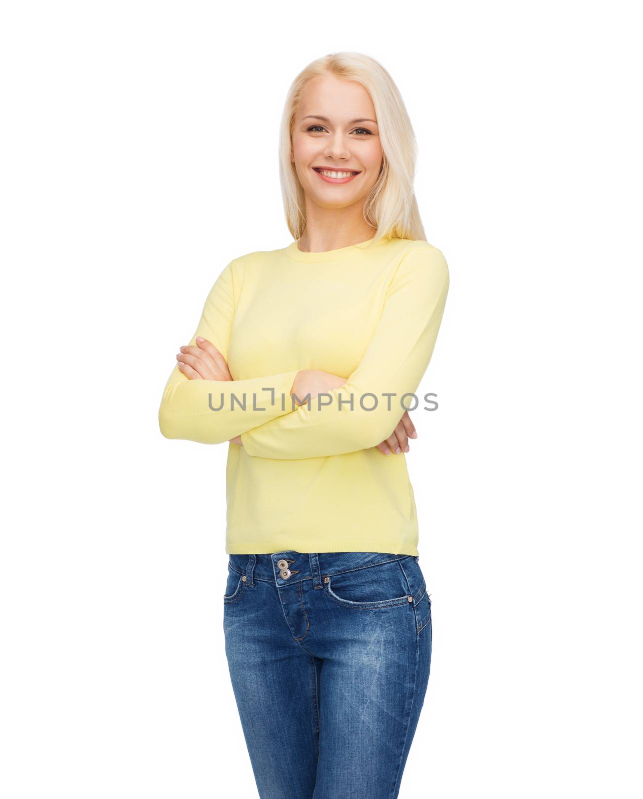 smiling girl in casual clothes by dolgachov