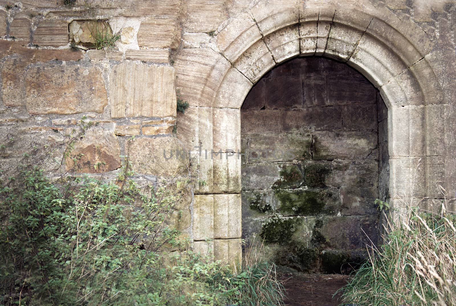 Old and desolate historical portal.