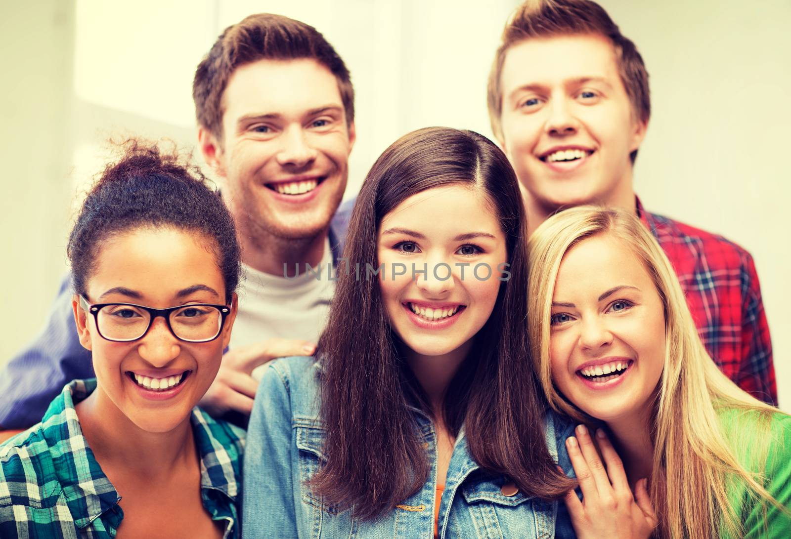 group of students at school by dolgachov