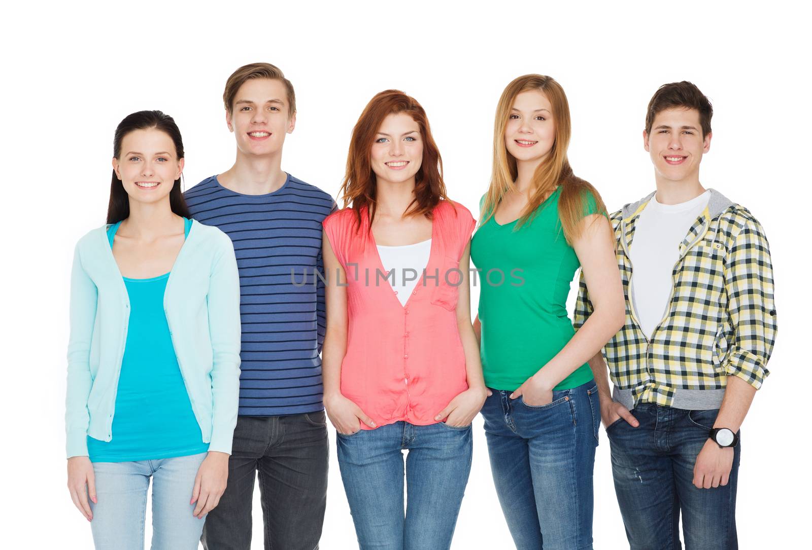 group of smiling students standing by dolgachov