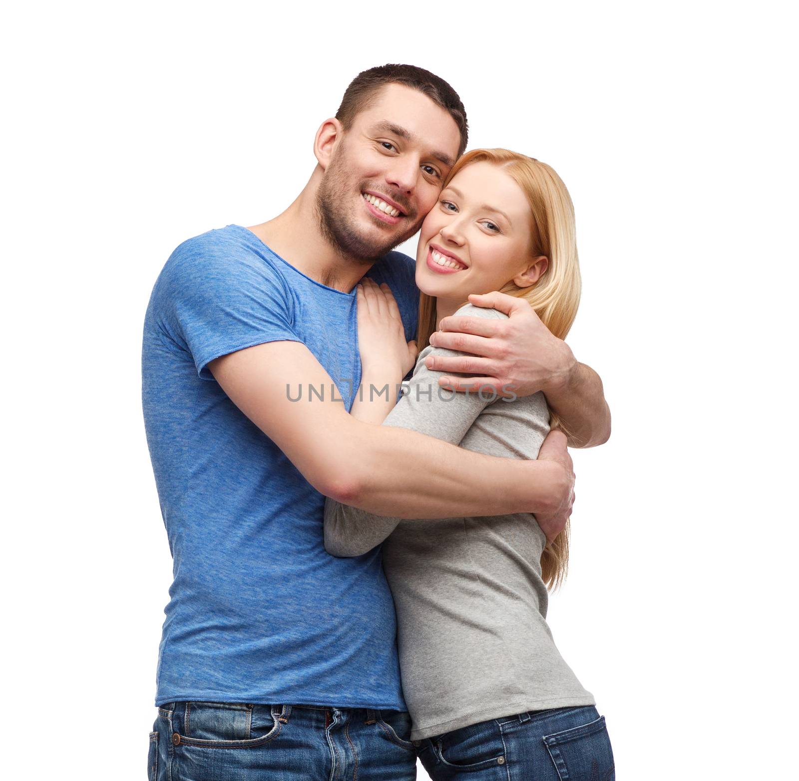 smiling couple hugging by dolgachov